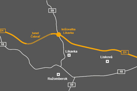 Obr. 1 Prehľadná situácia stavby Diaľnica D1 Hubová – Ivachnová