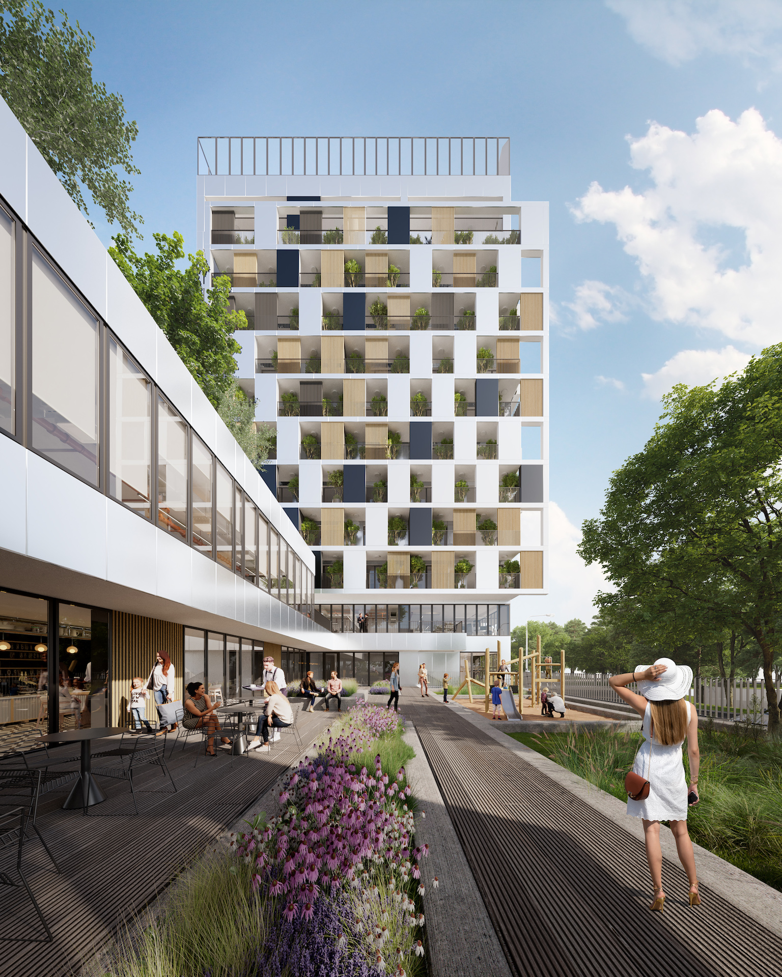 Okrem bytovej a administratívnej funkcie Pont do lokality prinesie novú občiansku vybavenosť.