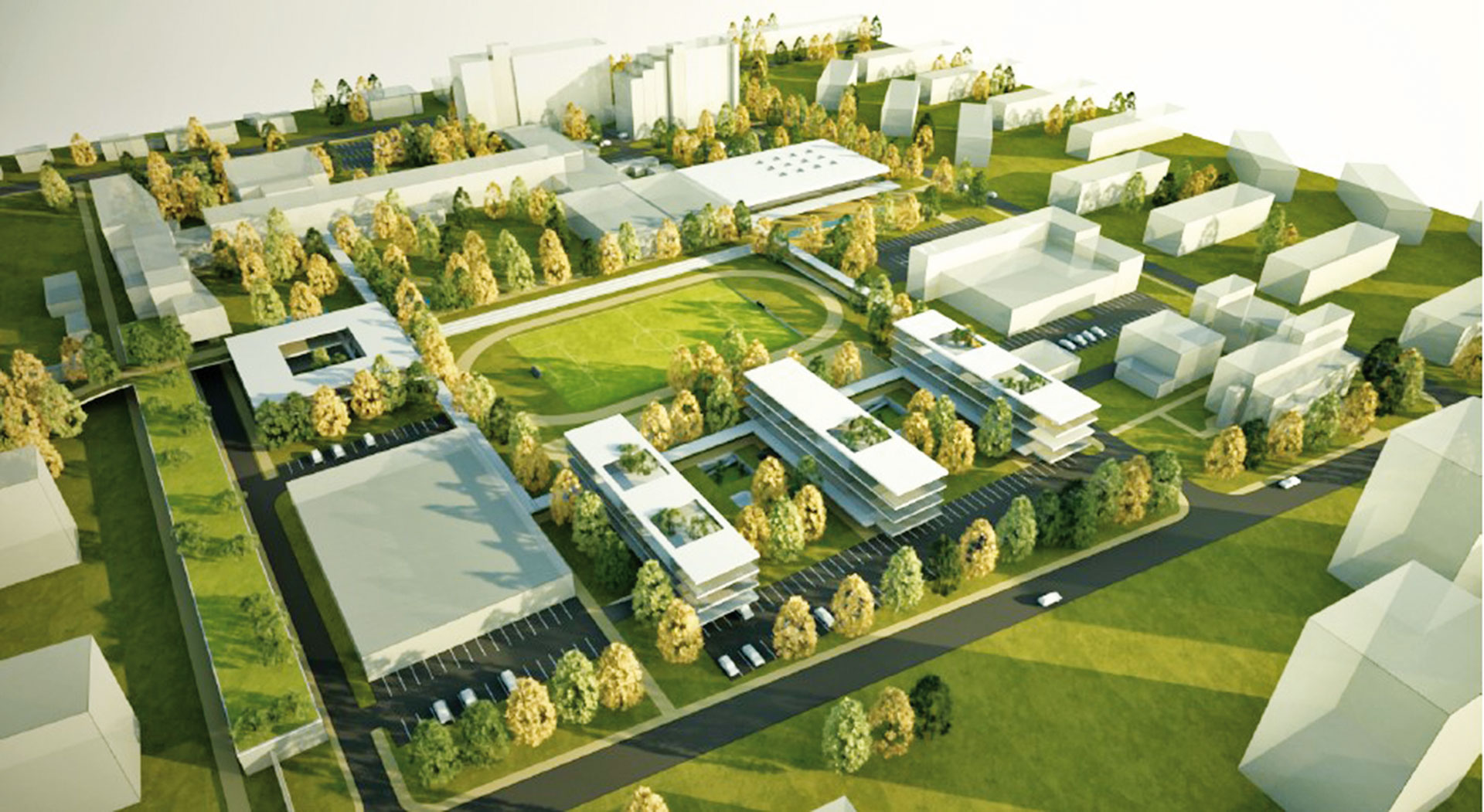 VITKOVÁ, Ľubica – PUŠKÁR, Branislav – MAJCHER, Stanislav: Campus Materiálovo technologická fakulta STU Trnava (CAMBO), Urbanisticko-architektonická štúdia, 2015