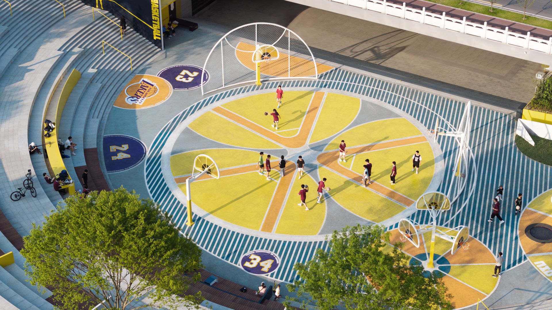 Basketbalový park v čínskom meste I-čchang