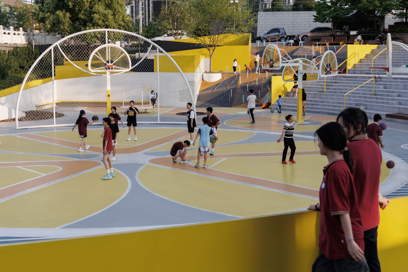 Basketbalový park v čínskom meste I-čchang