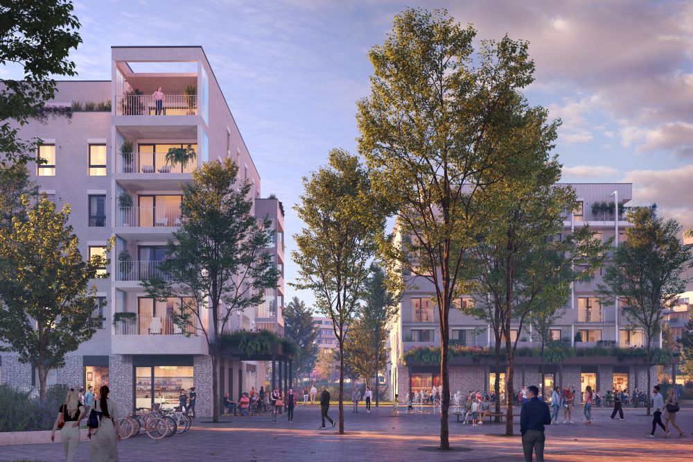 Verejný priestor v etape Na námestí bude centrálnym námestím celej Arborie v Trnave. Verejný priestor v etape Na námestí bude centrálnym námestím celej Arborie v Trnave.