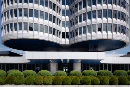 Detail visutej konštrukcie administratívnej budovy BMW v Mníchove