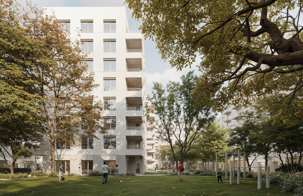 Vizualizácia projektu Mlynárka na bratislavských Mlynských nivách od YIT Slovakia