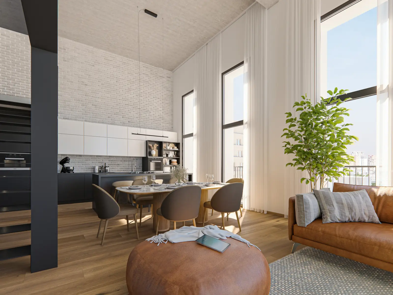 Súčasťou projektu sú aj loftové byty.