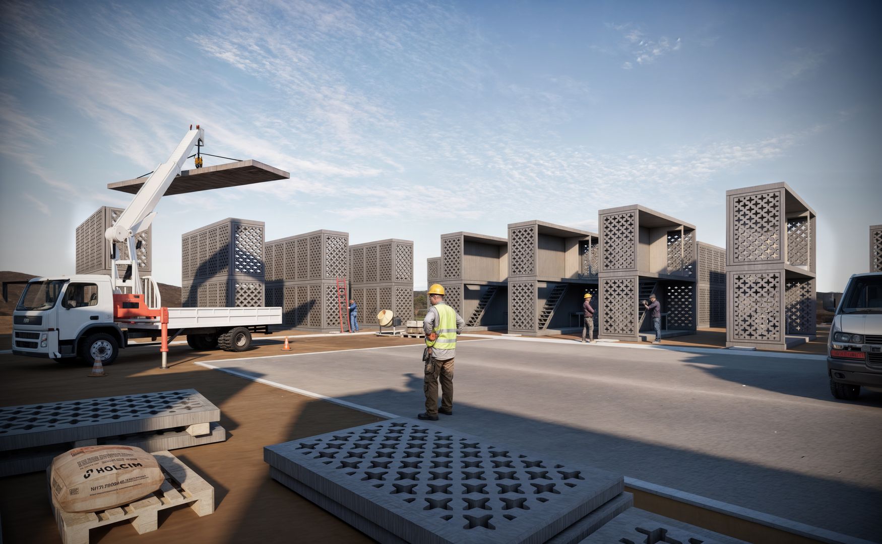 Na tohtoročnom Bienále predstavila švajčiarska spoločnosť Holcim, priekopníci vo využívaní udržateľných konštrukcií, prvý prototyp modulárneho bývania - Basic Services Unit (USB).