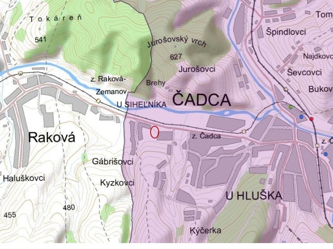 Mapka, obytný súbor Sihly v meste Čadca Mapka, obytný súbor Sihly v meste Čadca