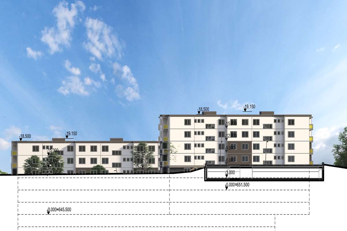 V celom komplexe bude umiestnených 160 bytových jednotiek