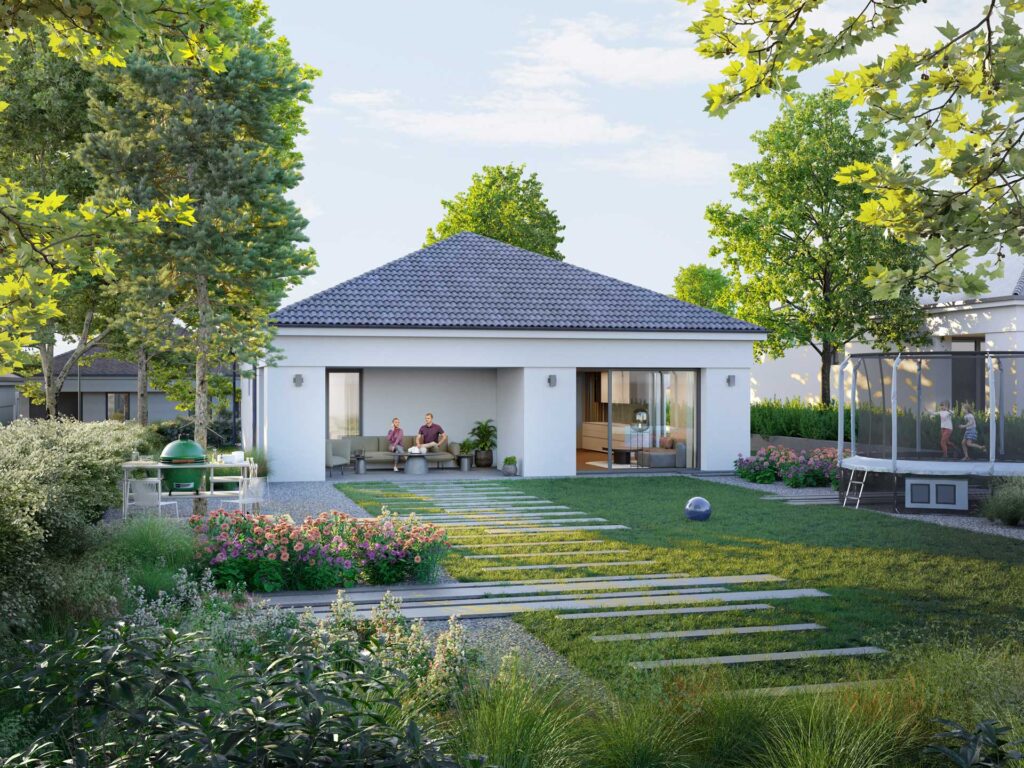 Rodinné domy boli v rámci projektu navrhnuté v dvoch variantoch.