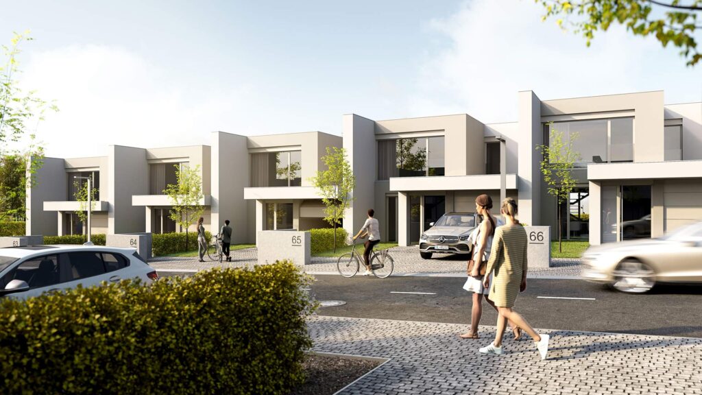 Časť riešeného územia zaberie radová zástavba. 