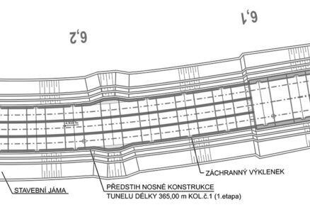 Projekt predstihovej konštrukcie železničného tunela na letisku Václava Havla v Prahe