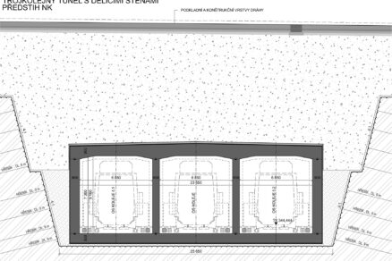 Projekt predstihovej konštrukcie železničného tunela na letisku Václava Havla v Prahe