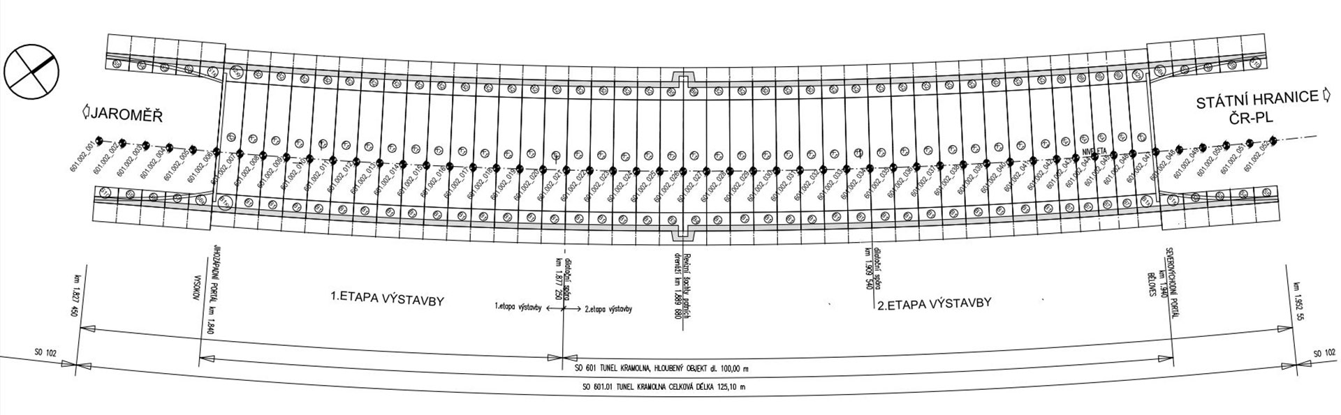 Obr. 5 Schematické znázornenie tunela Kramolna