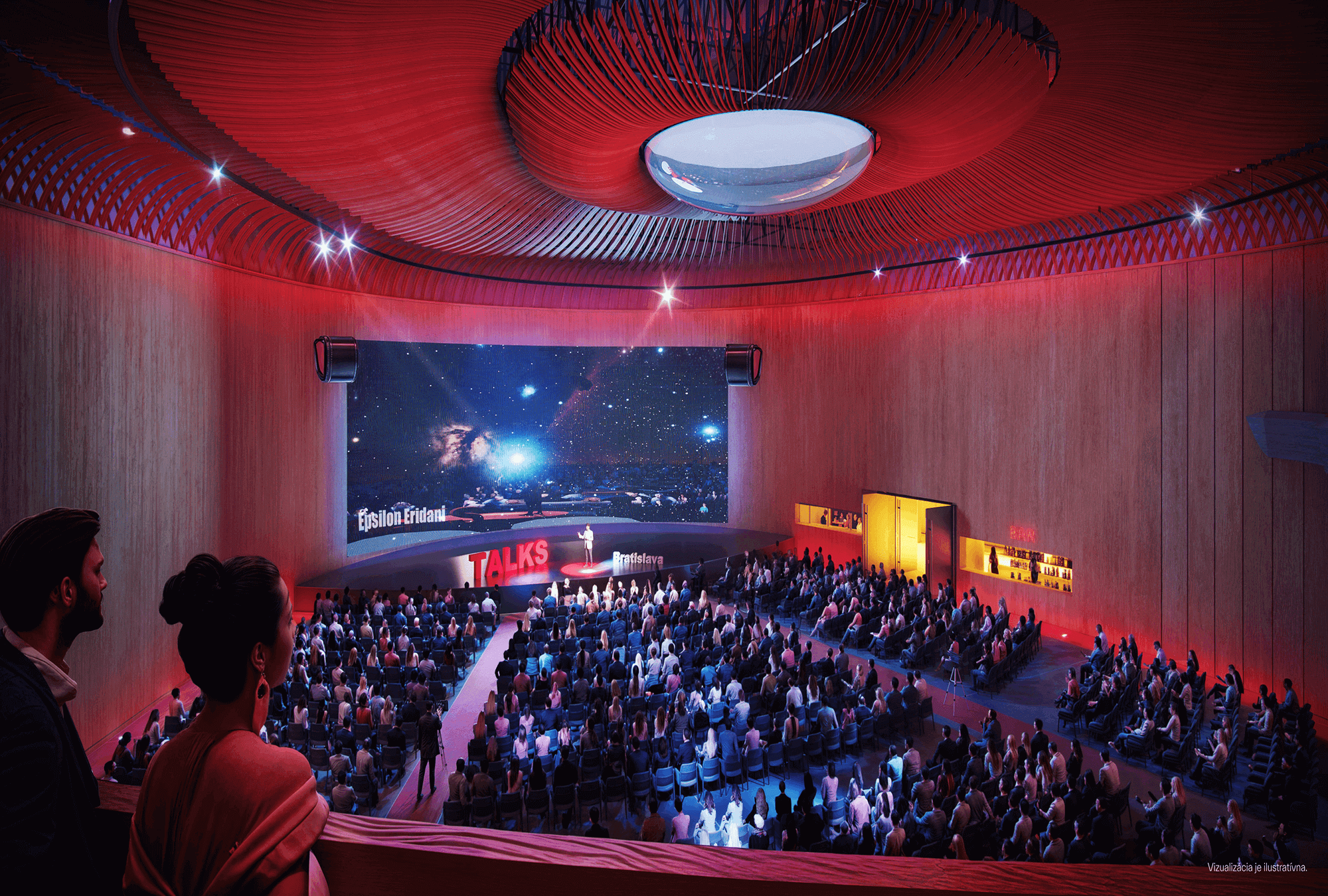 Kultúrno-spoločenská sála bude mať kapacitu 3 000 divákov.