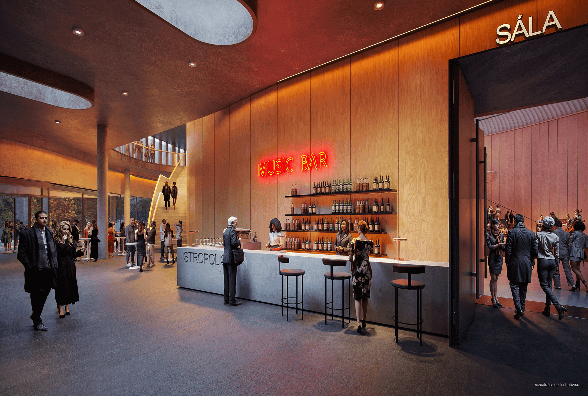 Kultúrno-spoločenská sála bude mať kapacitu 3 000 divákov.