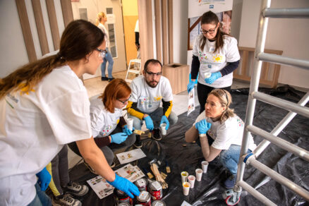 Dobrovoľnícke práce na premene priestorov v LIKAVA - css prebiehali 13. a 14. novembra 2025.