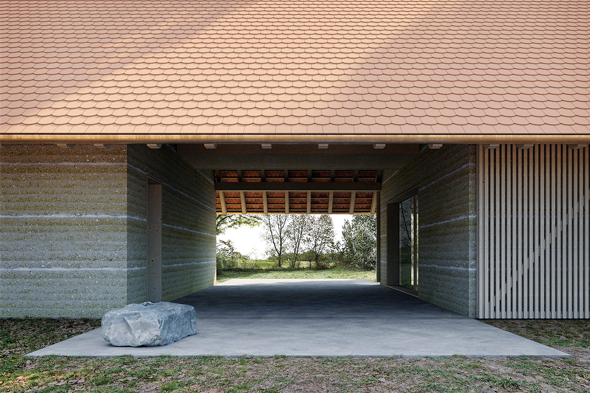 Návštevnícke centrum lokality UNESCO – Rímsky vojenský tábor v Iži. Vizualizácia: ô