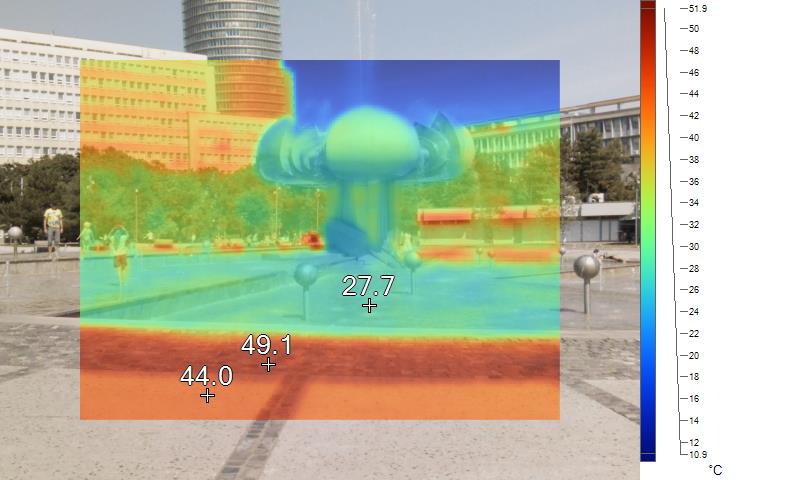 Meranie teploty povrchov Meranie teploty povrchov v Bratislave