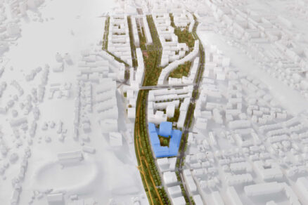 Vizualizácia urbanistického návrhu novej štvrte na Žižkove v Prahe 3