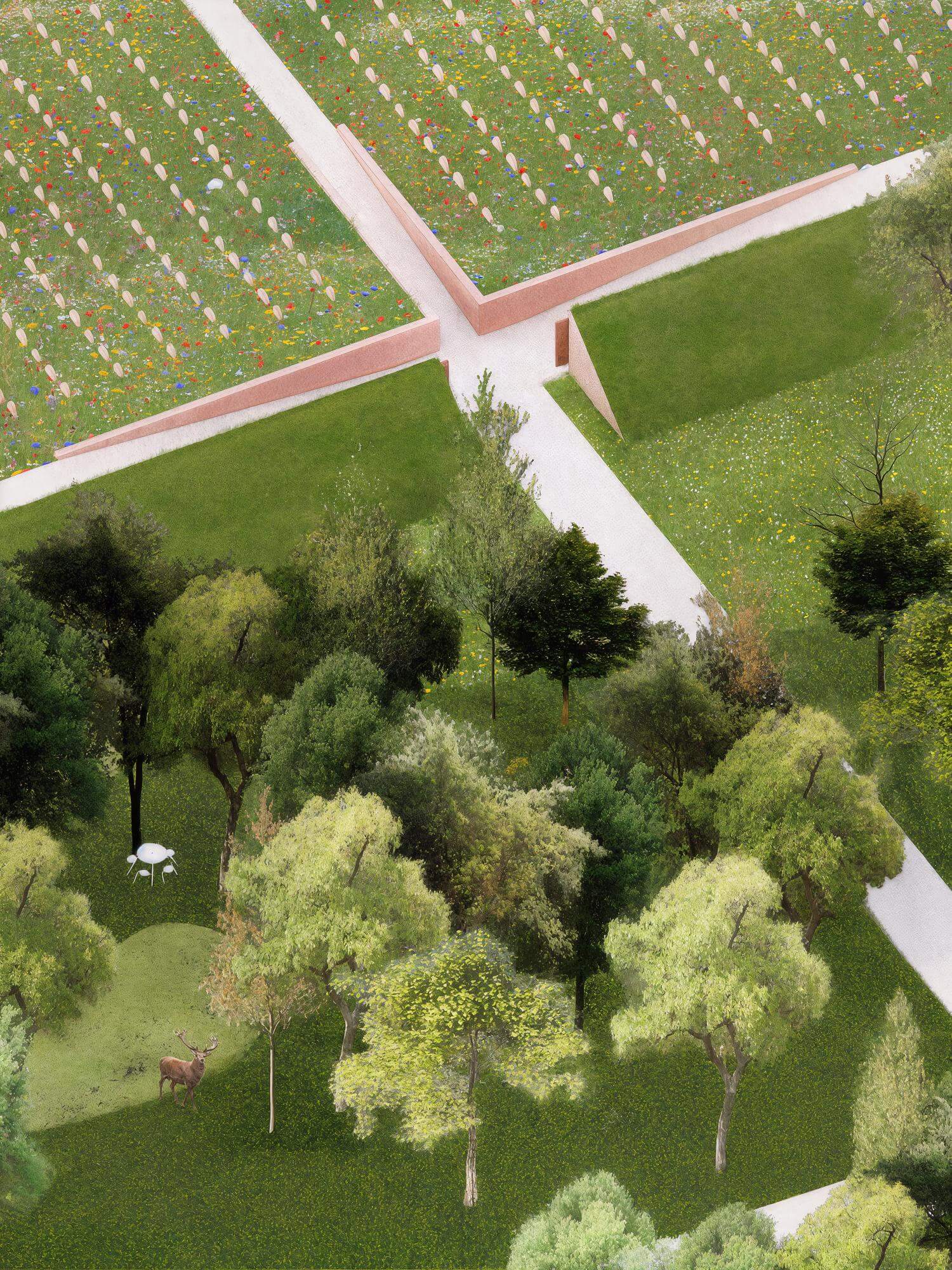 Ideová štúdia cintorín Jarovce, Bratislava