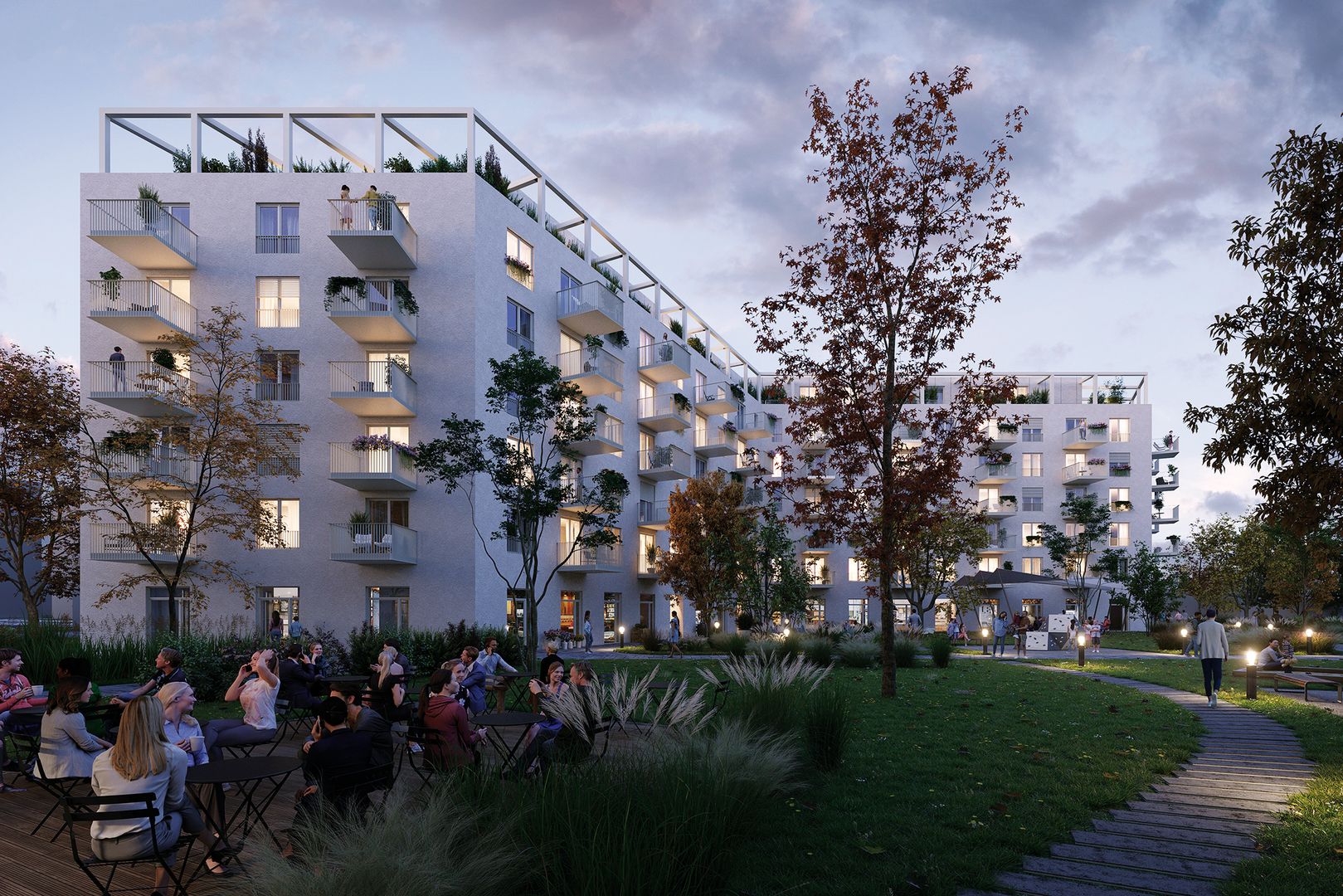 Obytné domy Hraničná, Bratislava-Ružinov, architektúra Compass Achitekti