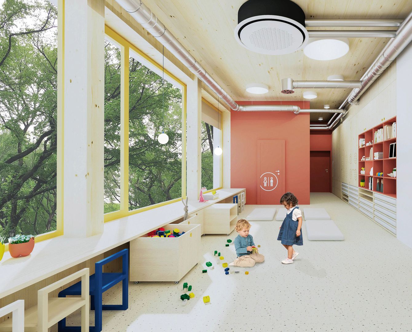 Materská škola Downtown Yards, Bratislava, architektúra Promesi-Domesi, LABAK a GFI