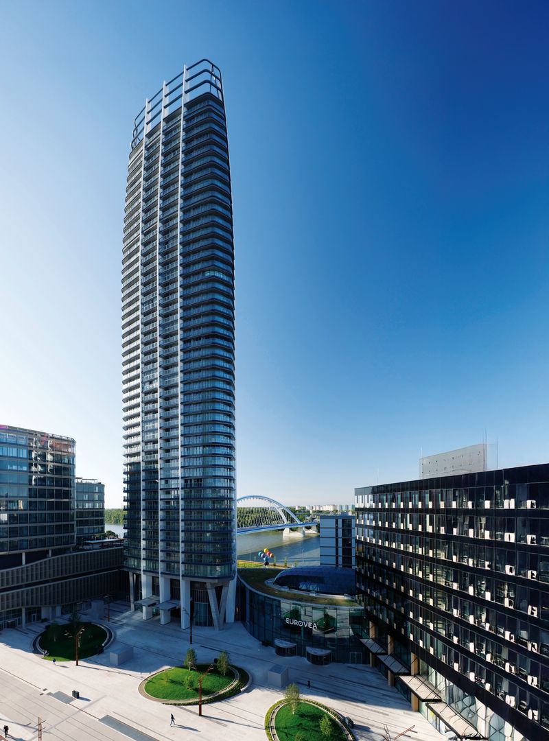 Rezidenčný projekt Eurovea Tower, Bratislava, architektúra GFI
