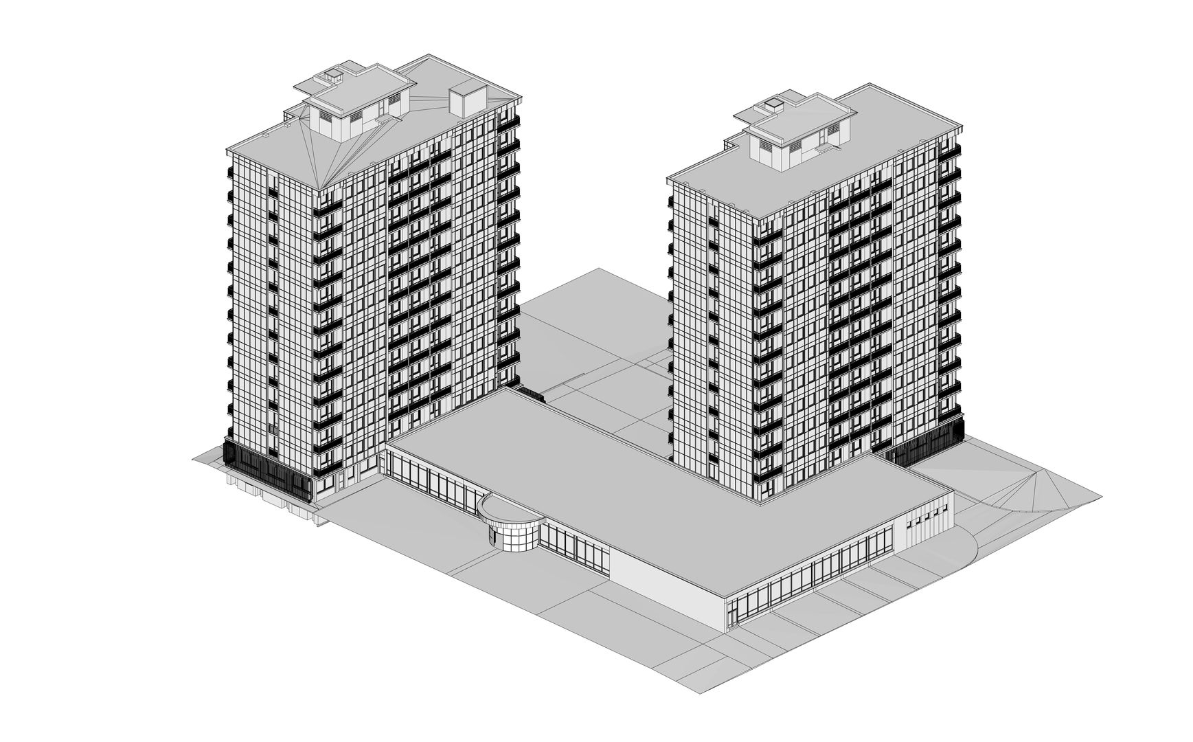 Objekt dnes slúži ako administratíva, pôvodne však vznikol ako ubytovňa Energetik.