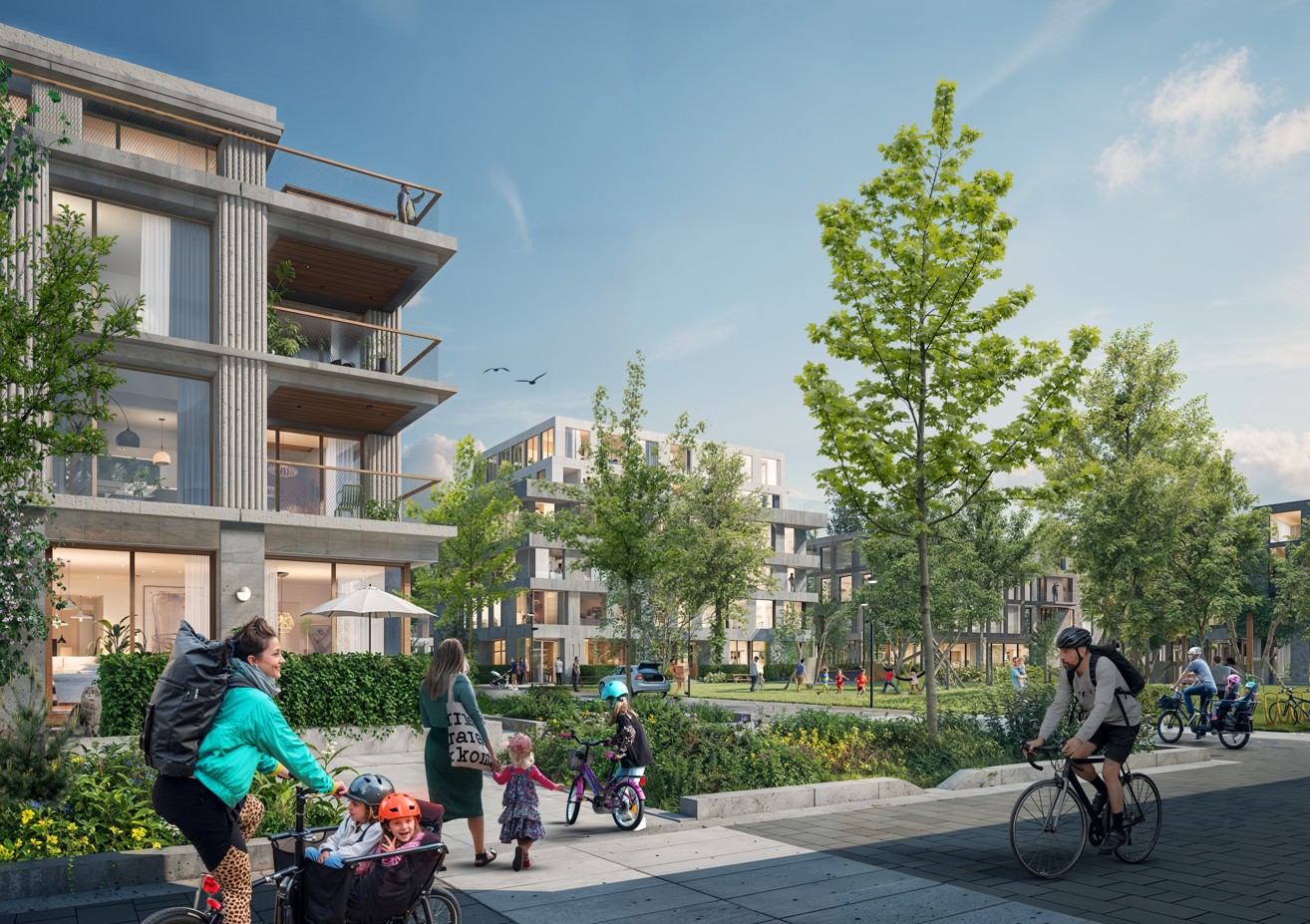 Štvrť sa bude vyznačovať nižšou mierkou zástavby.