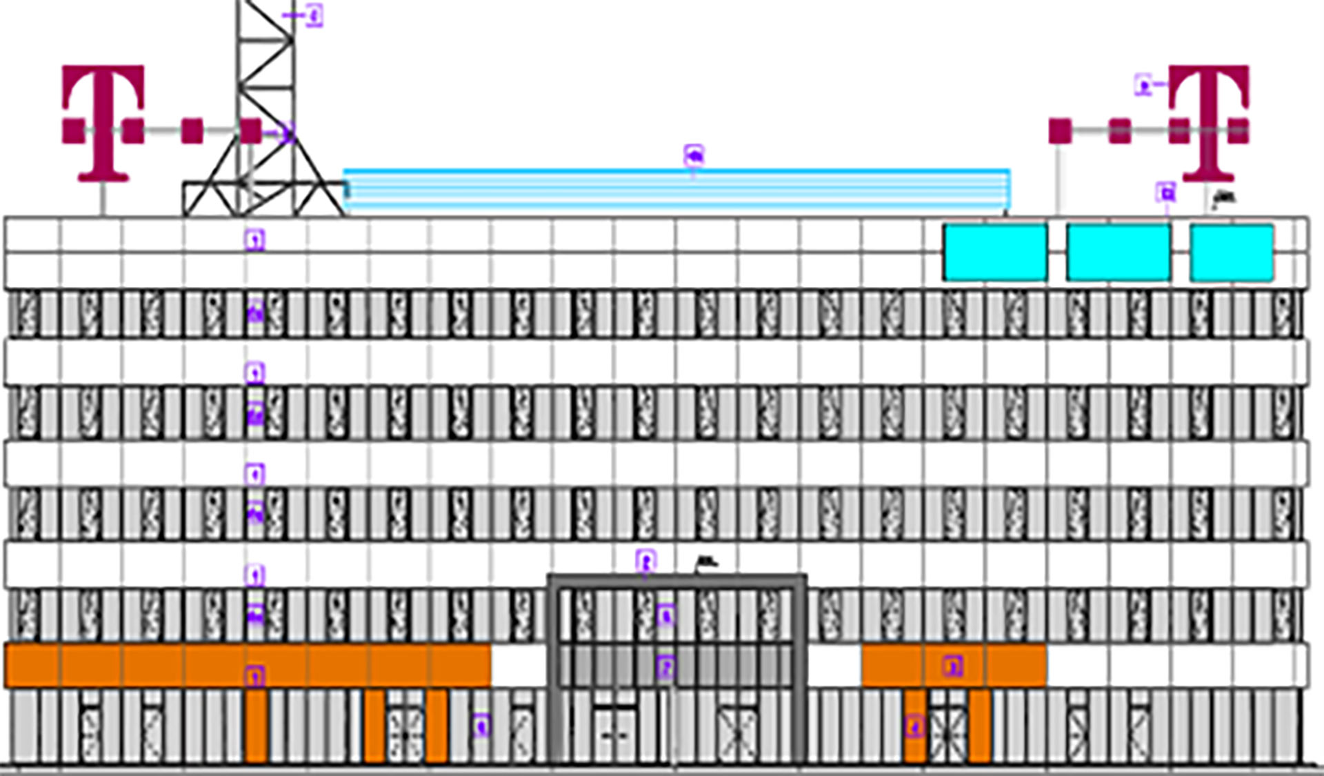 Obr. 2 Pohľad na vybrané administratívne budovy