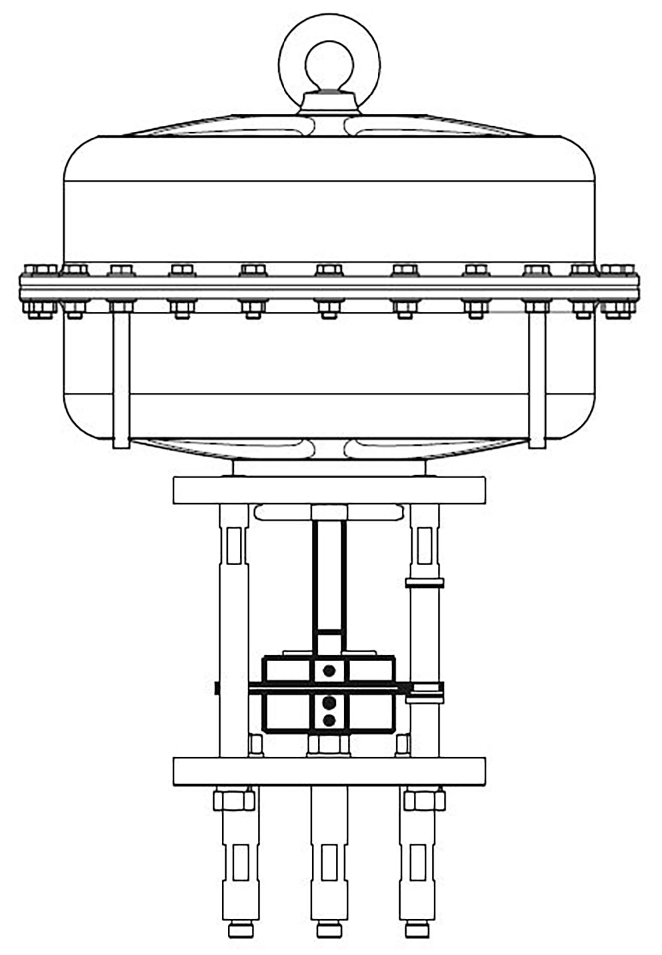 Obr. 4 Pohony regulačných ventilov – elektrický, pneumatický a elektrohydraulický pohon