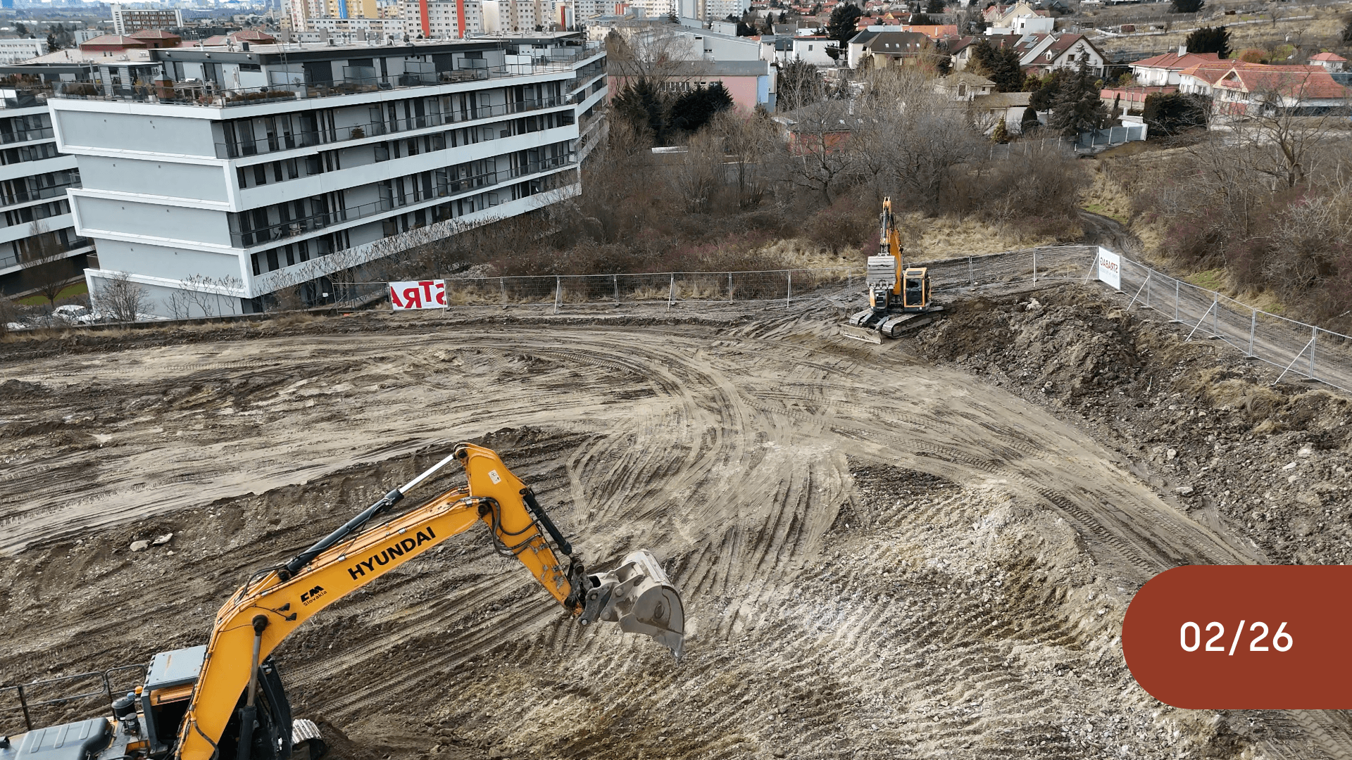 Rezidenčný projekt Terrasy - stav projektu február 2026, Bratislava-Rača