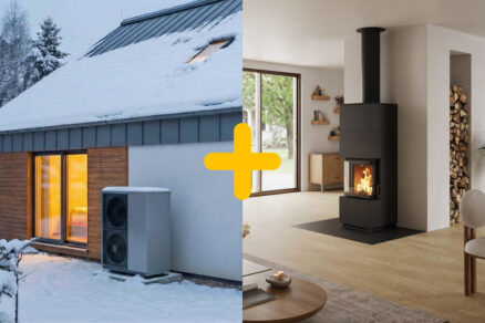 Hybridné vykurovanie domu – tepelné čerpadlo a krbové kachle