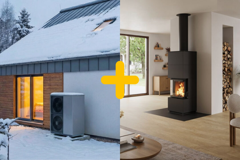 Hybridné vykurovanie domu – tepelné čerpadlo a krbové kachle