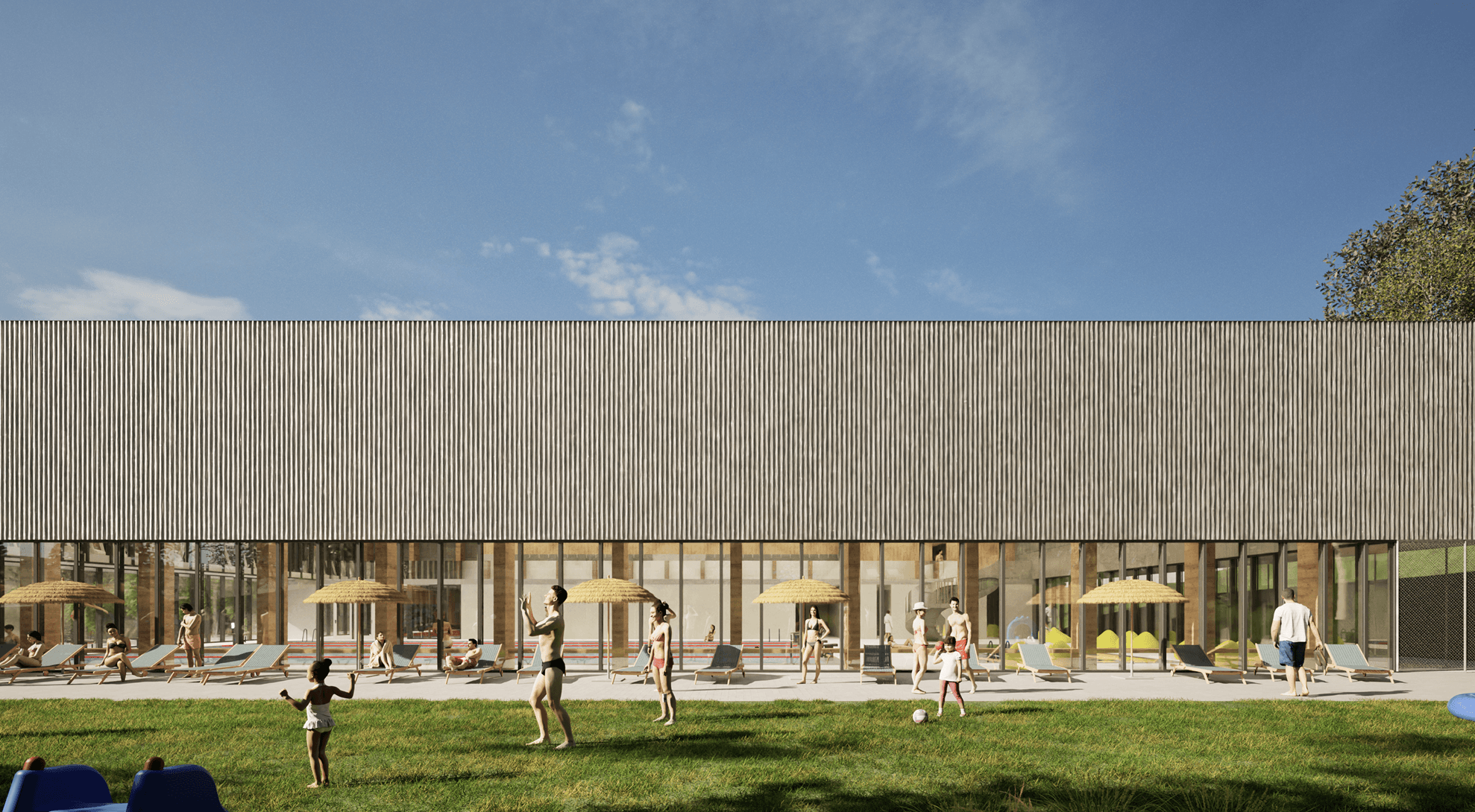 Nová plaváreň bude drevostavbou.