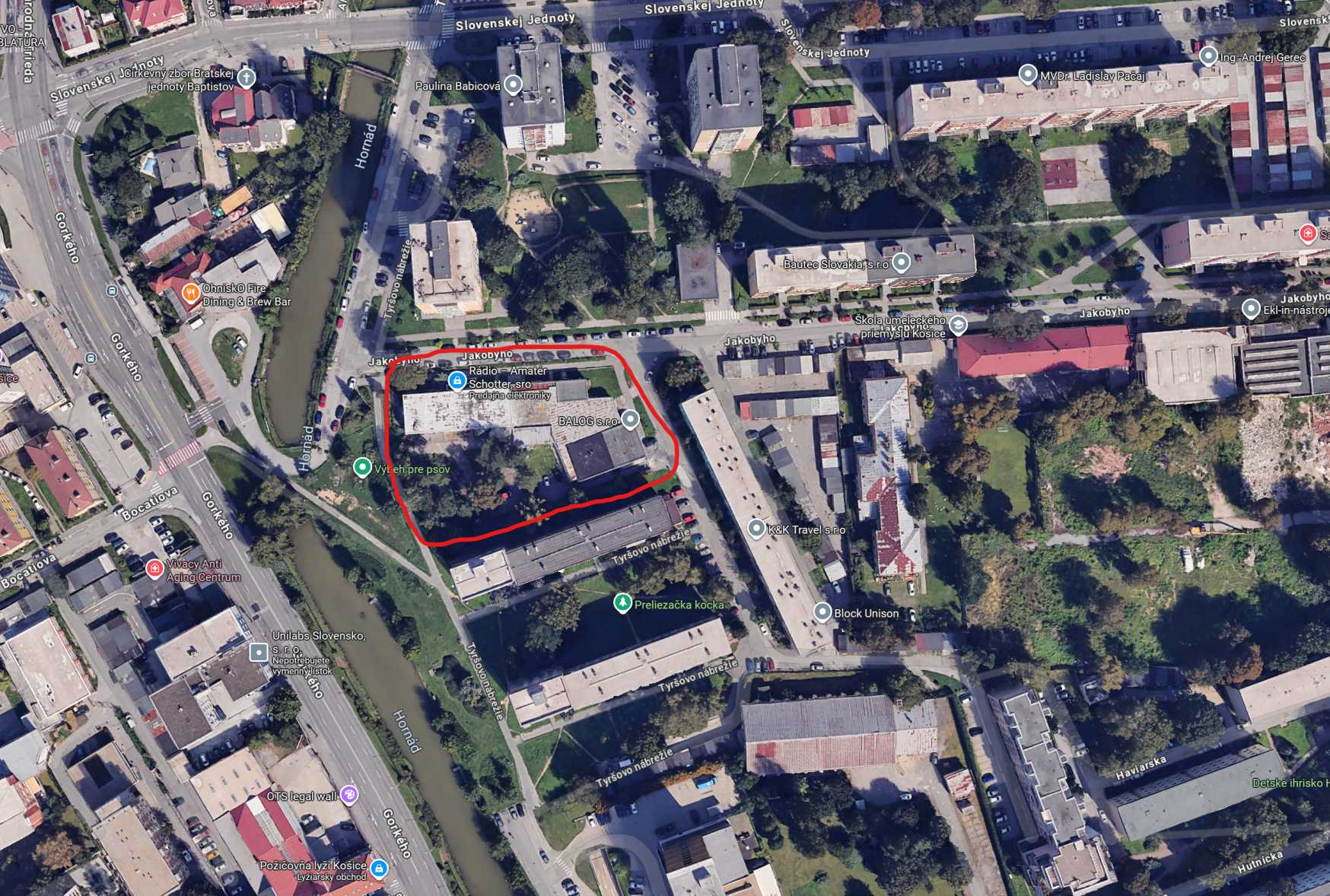 Bytový dom na Jakobyho ulici - situácia bytovy-dom-na-jakobyho-ulici-kosice