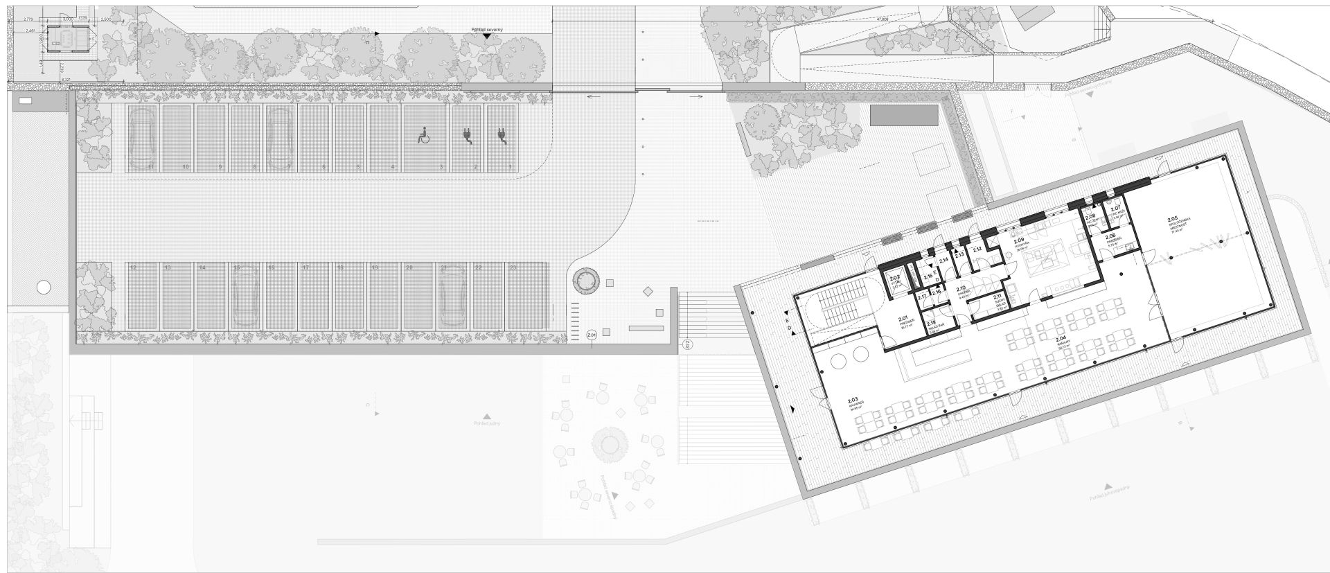 Vinárstvo Zobor, pôdorys 2.NP 