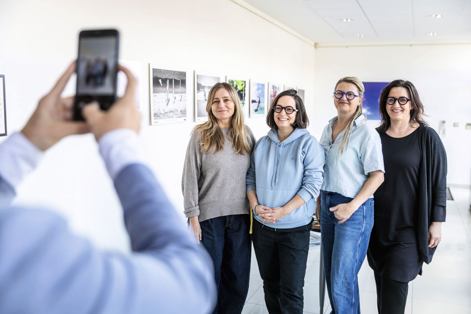 Zľava: Bohunka Koklesová, Ivana Šáteková a za ASB Denisa Kureková a Broňa Tarnócy