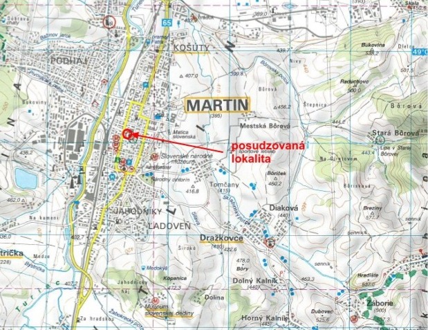 Umiestnenie Neo City Martin na mape mesta.