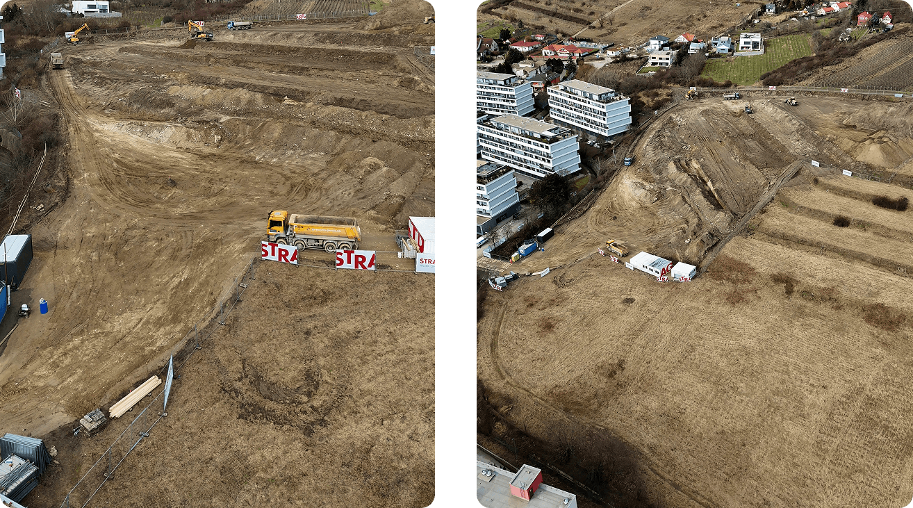 Rezidenčný projekt Terrasy - stav projektu február 2026, Bratislava-Rača