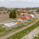 výstavba rodinných domov v projekte Biele maky letecký pohľad