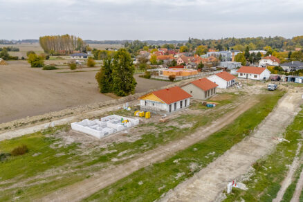 výstavba rodinných domov v projekte Biele maky letecký pohľad