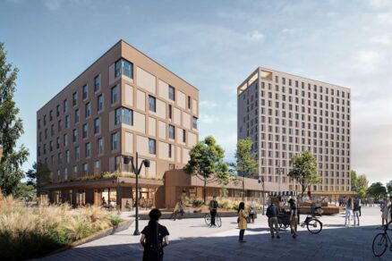 Komerčné nájomné bývanie, retail a kancelárske priestory v mestskej štvrti Nesto.