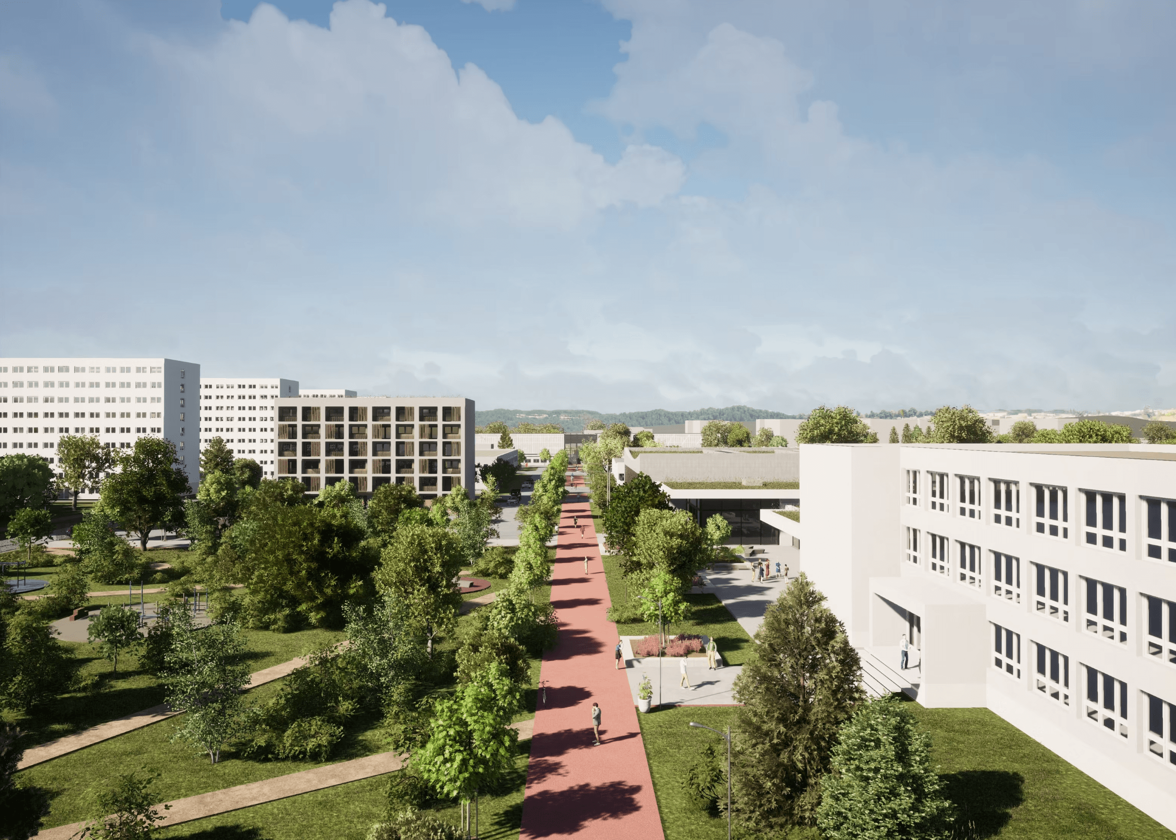 Urbanistická štúdia stredoškolského kampusu v Šaci, Košice