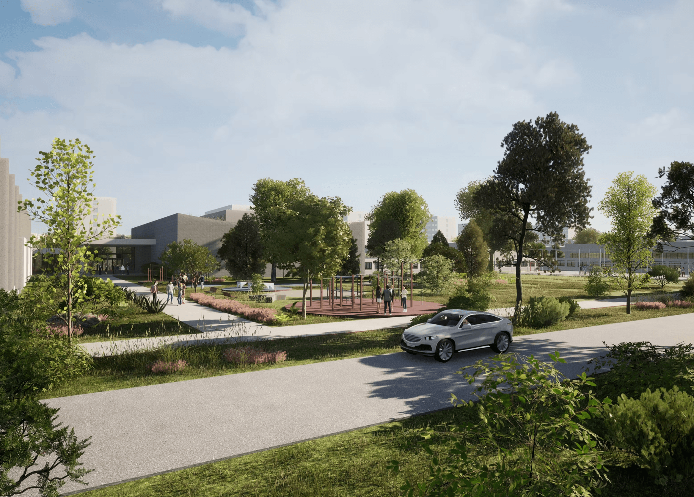 Urbanistická štúdia stredoškolského kampusu v Šaci, Košice