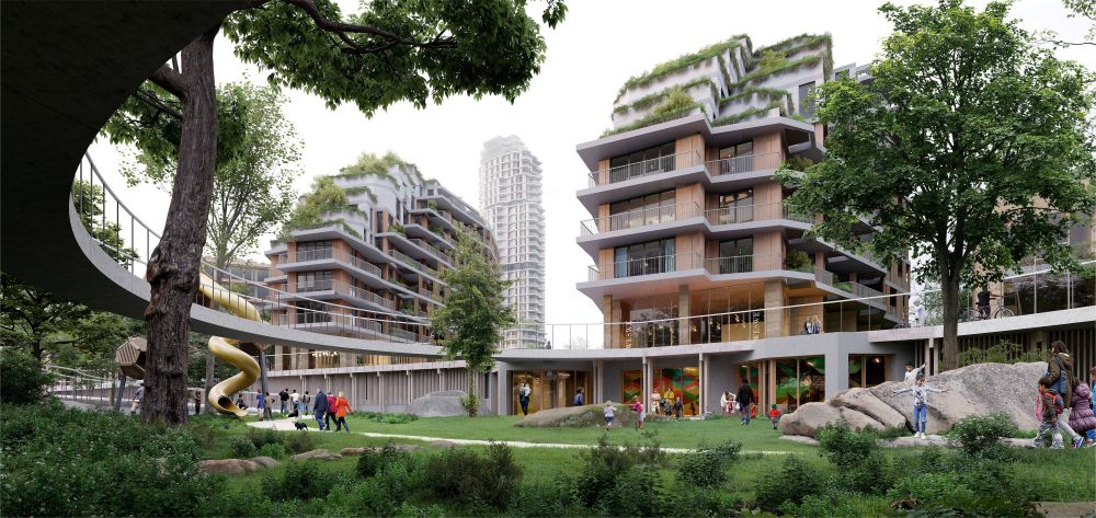 Vizualizácia rezidenčnej výstavby v Southbanku v Bratislave-Petržalke Vizualizácia rezidenčnej výstavby v Southbanku v Bratislave-Petržalke