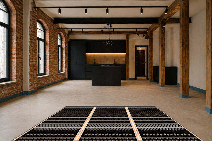 elektrické podlahové kúrenie infra fólie v rekonštruovanom interiéri