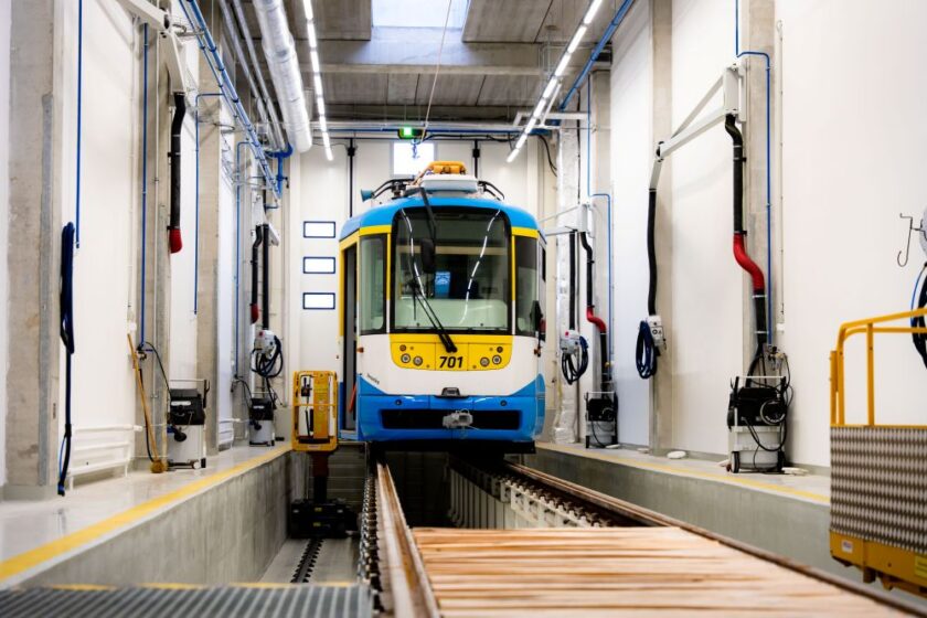 Nové električkové depo v Košiciach.