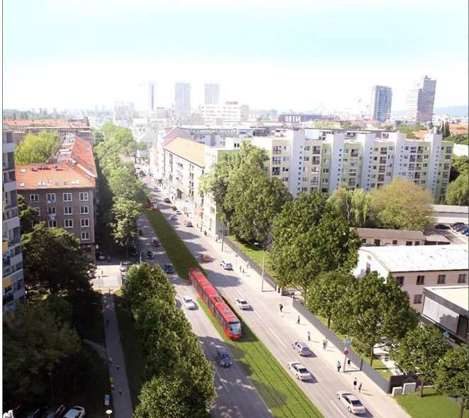 Vizualizácia električkovej trate na Košickej ulici v Vizualizácia električkovej trate na Košickej ulici v Bratislave-Ružinove,