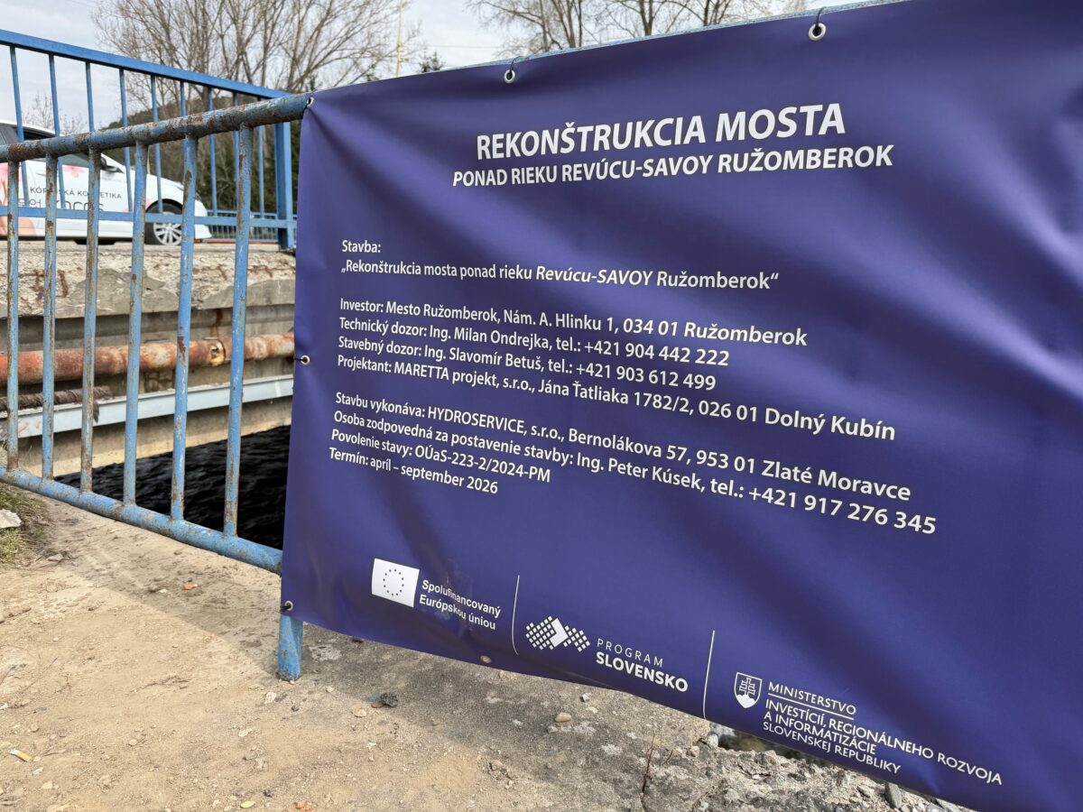Ružomberok zrekonštruuje most ponad Revúcu, stavebné práce si vyžiadajú aj dopravné obmedzenia.